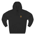 Minimal Lion Logo Hoodie — Small Chest Graphic Fleece Pullover