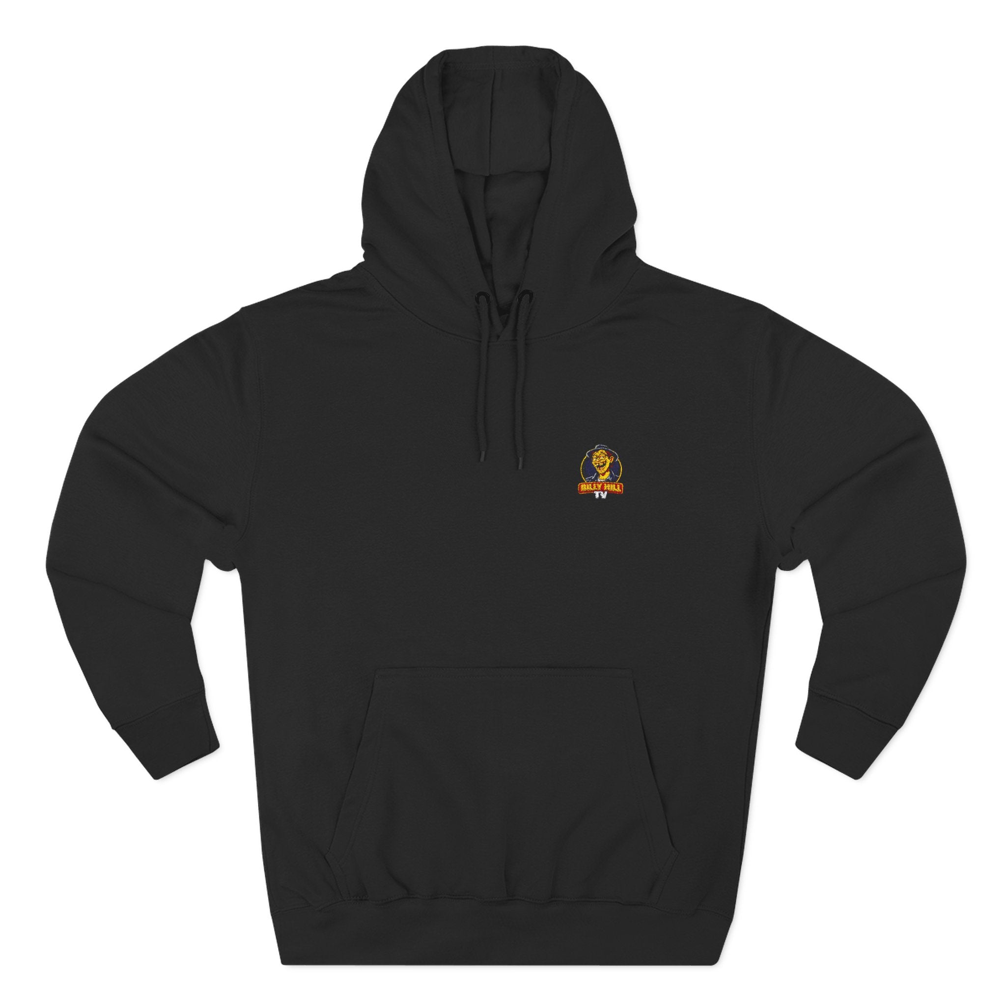 Minimal Lion Logo Hoodie — Small Chest Graphic Fleece Pullover