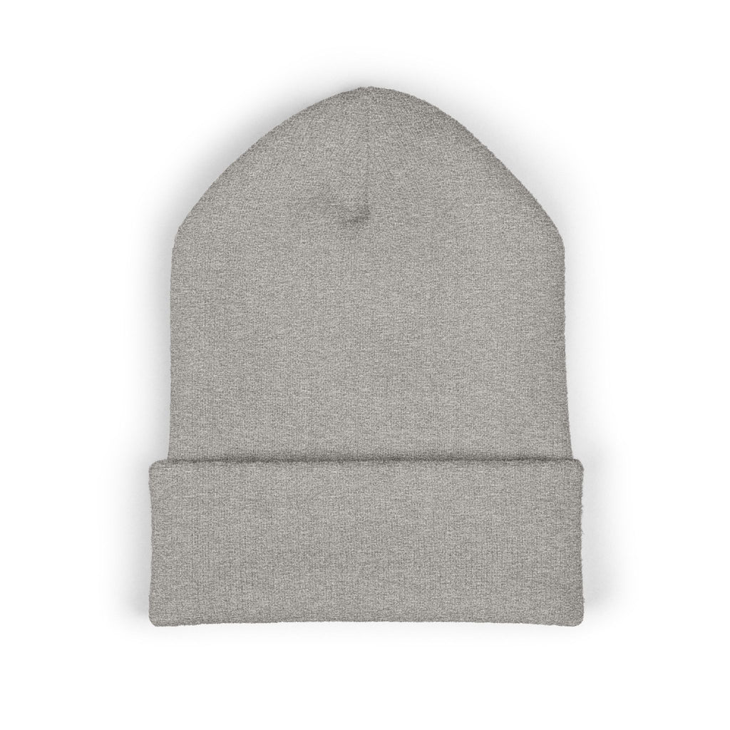 Embroidered 'Relax' Cuffed Beanie — Cozy Winter Knit Hat