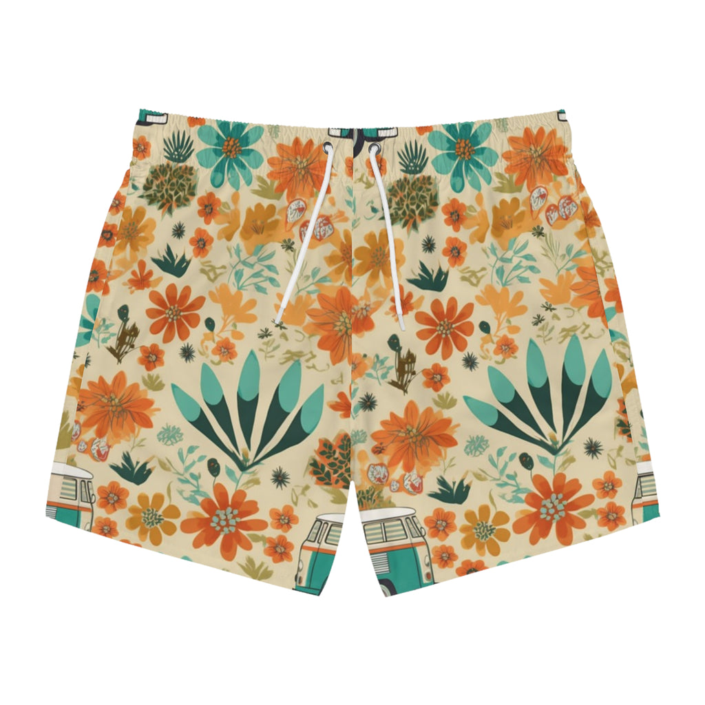 60's Retro Swim Trunks