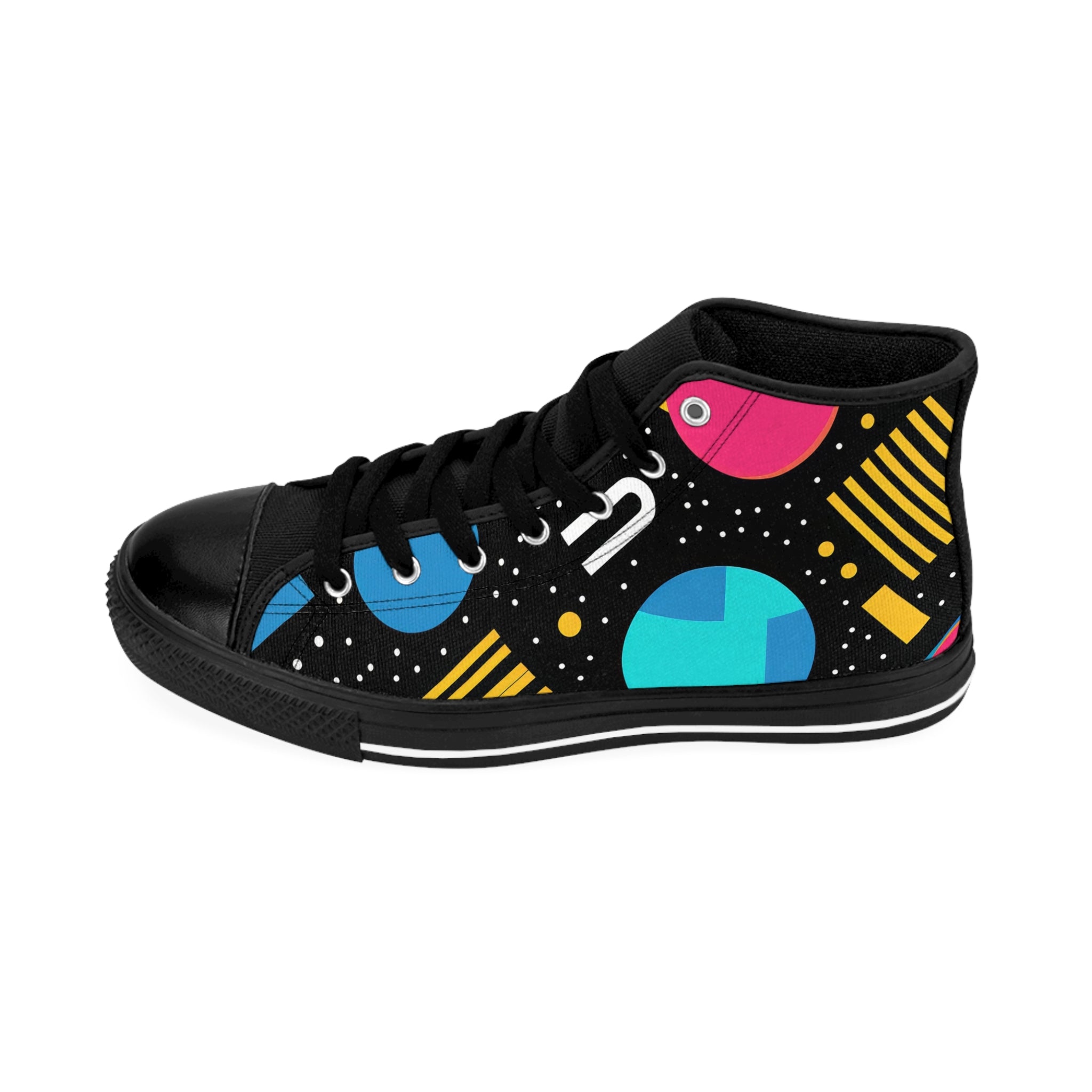 Colorful Patterned High-Top Sneakers | Trendy Footwear for Men | Unique Gift for Birthdays, Holidays, Streetwear Style, Everyday Wear
