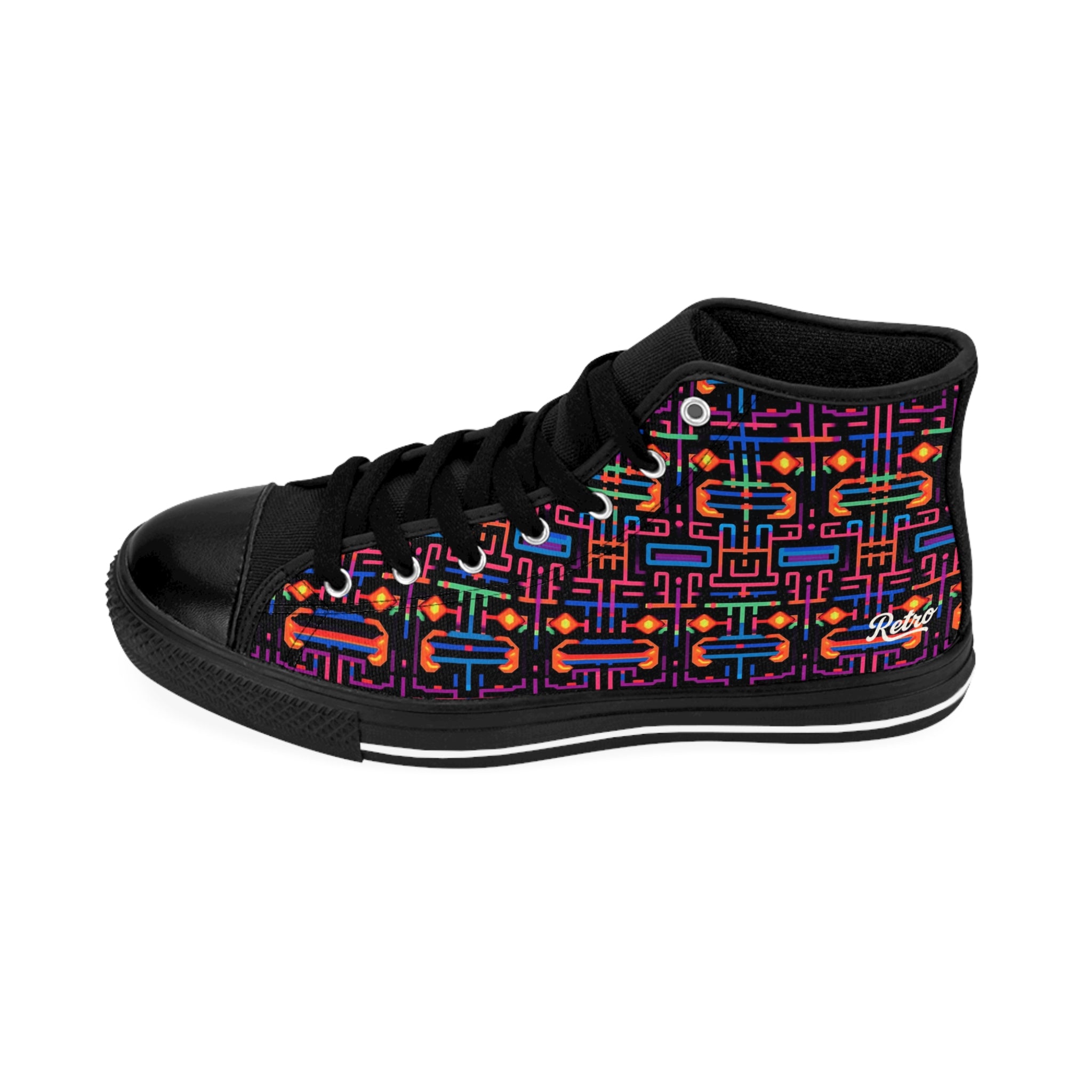 Copy of Colorful High-Top Sneakers, Unique Artistic Footwear, Trendy Sneakers for Men, Eye-Catching Streetwear, Perfect Gift for All Occasions