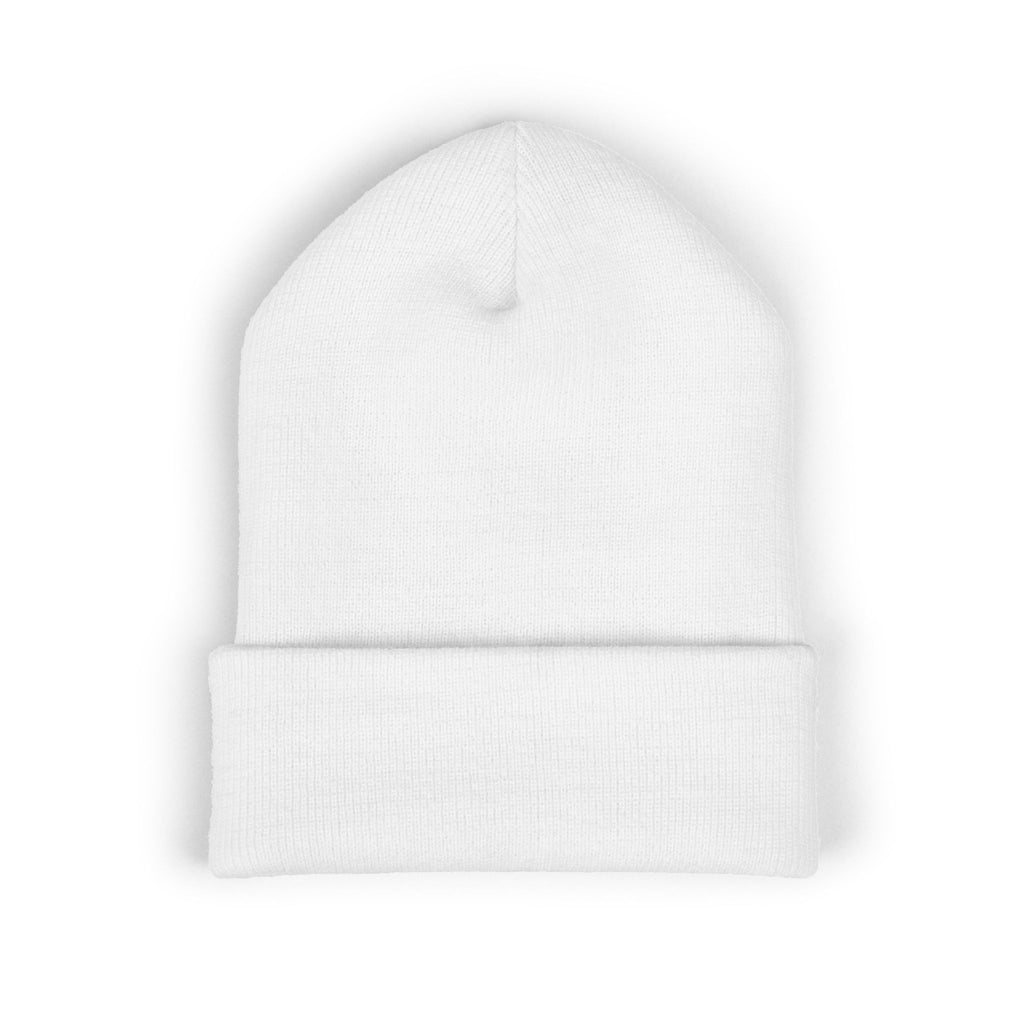 Embroidered 'Relax' Cuffed Beanie — Cozy Winter Knit Hat