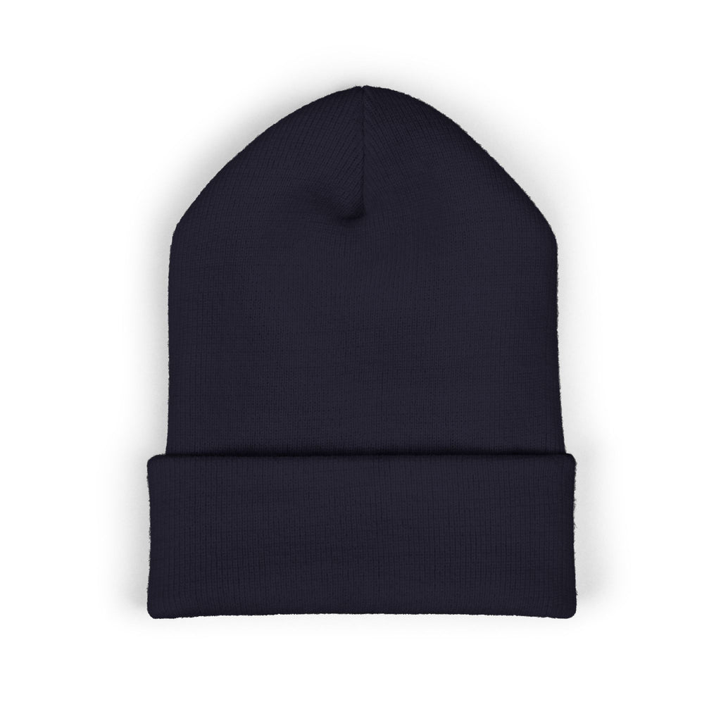 Embroidered 'Relax' Cuffed Beanie — Cozy Winter Knit Hat