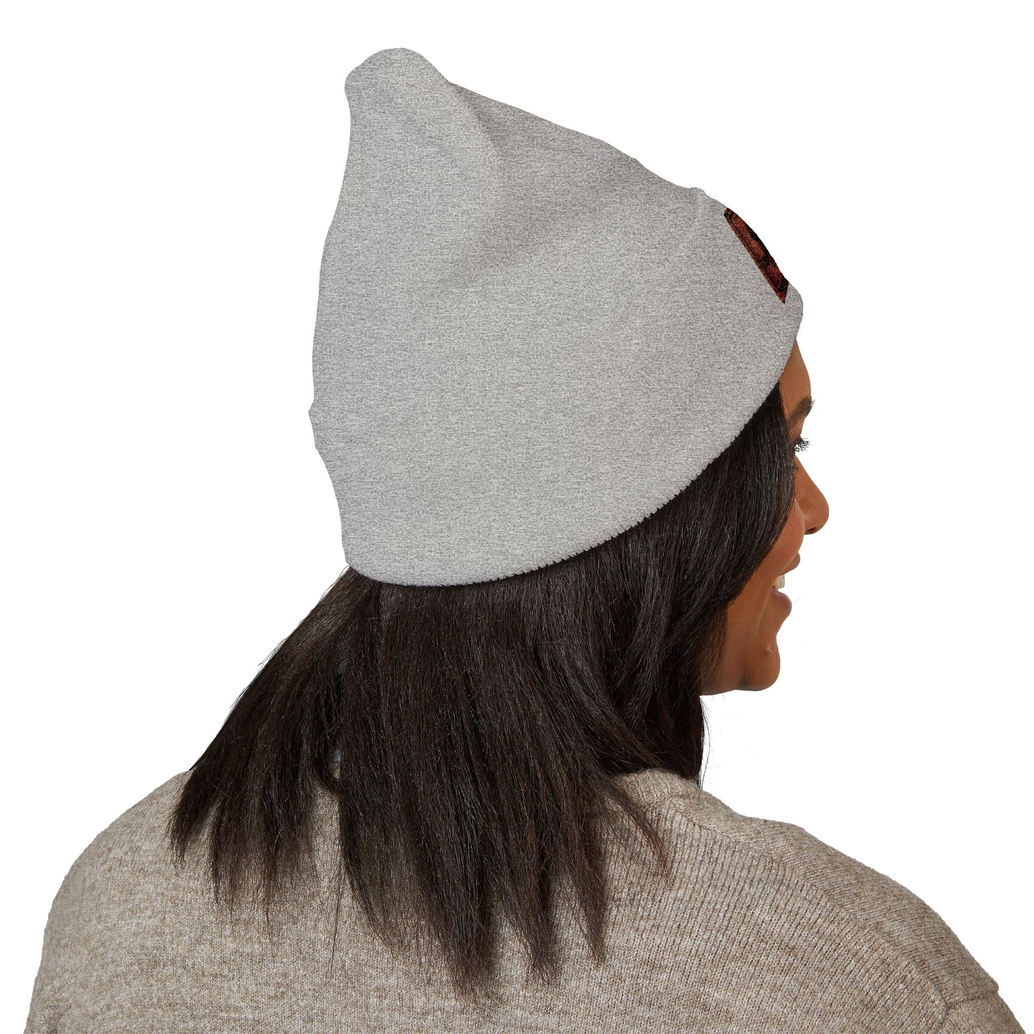 Embroidered 'Relax' Cuffed Beanie — Cozy Winter Knit Hat