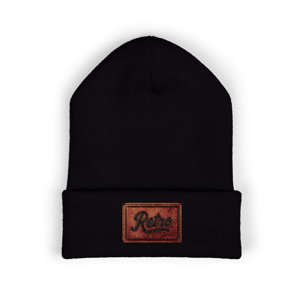 Embroidered 'Relax' Cuffed Beanie — Cozy Winter Knit Hat