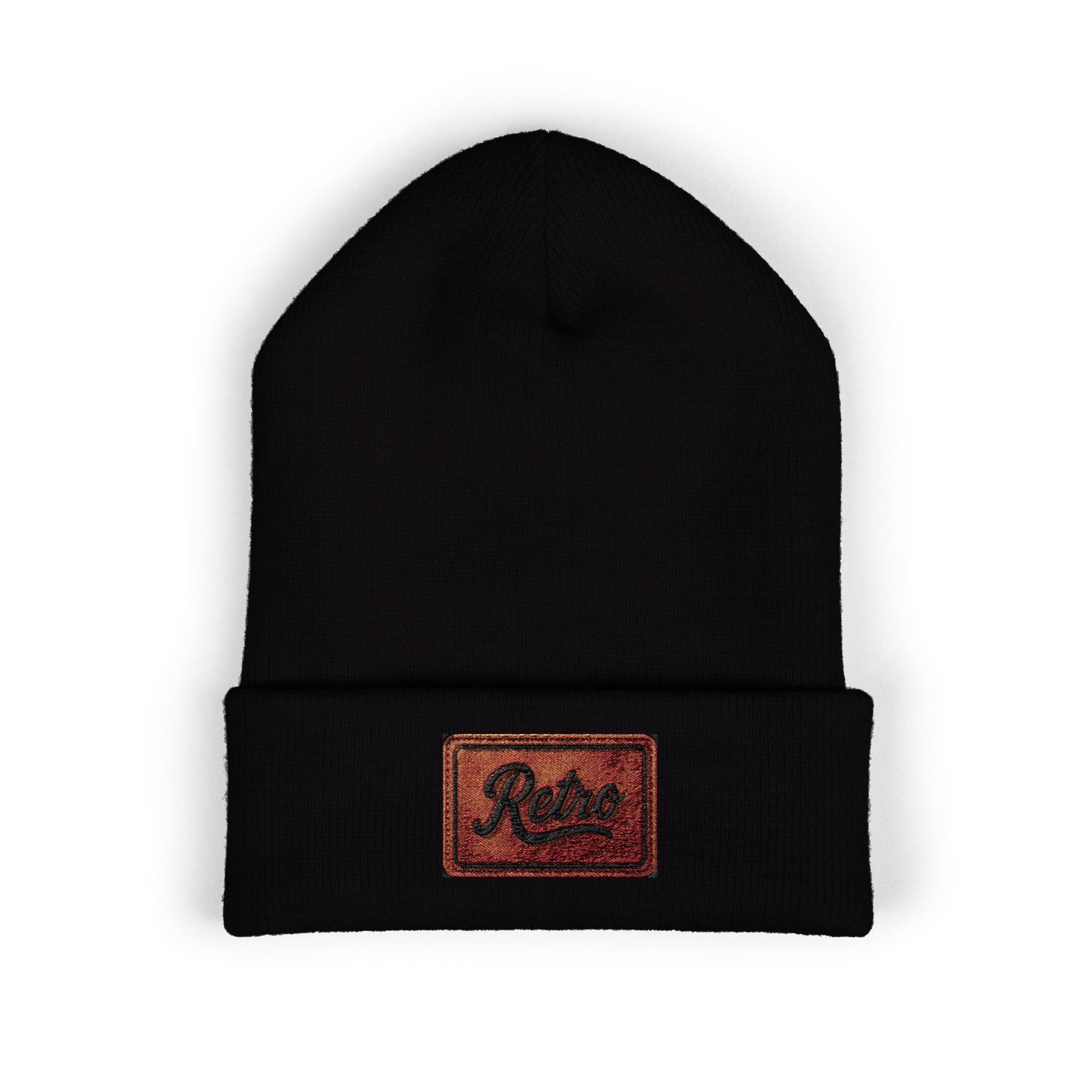 Embroidered 'Relax' Cuffed Beanie — Cozy Winter Knit Hat
