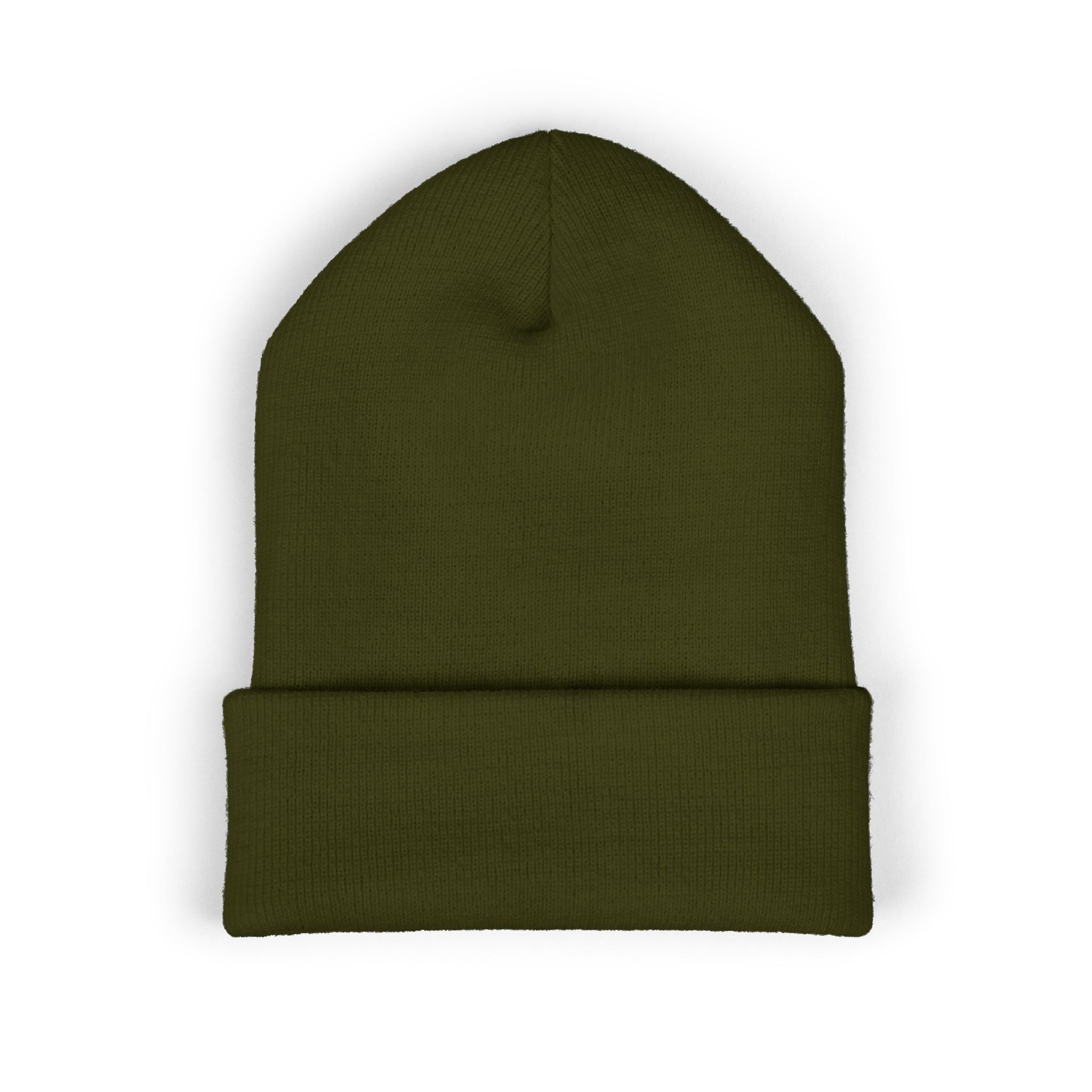 Embroidered 'Relax' Cuffed Beanie — Cozy Winter Knit Hat