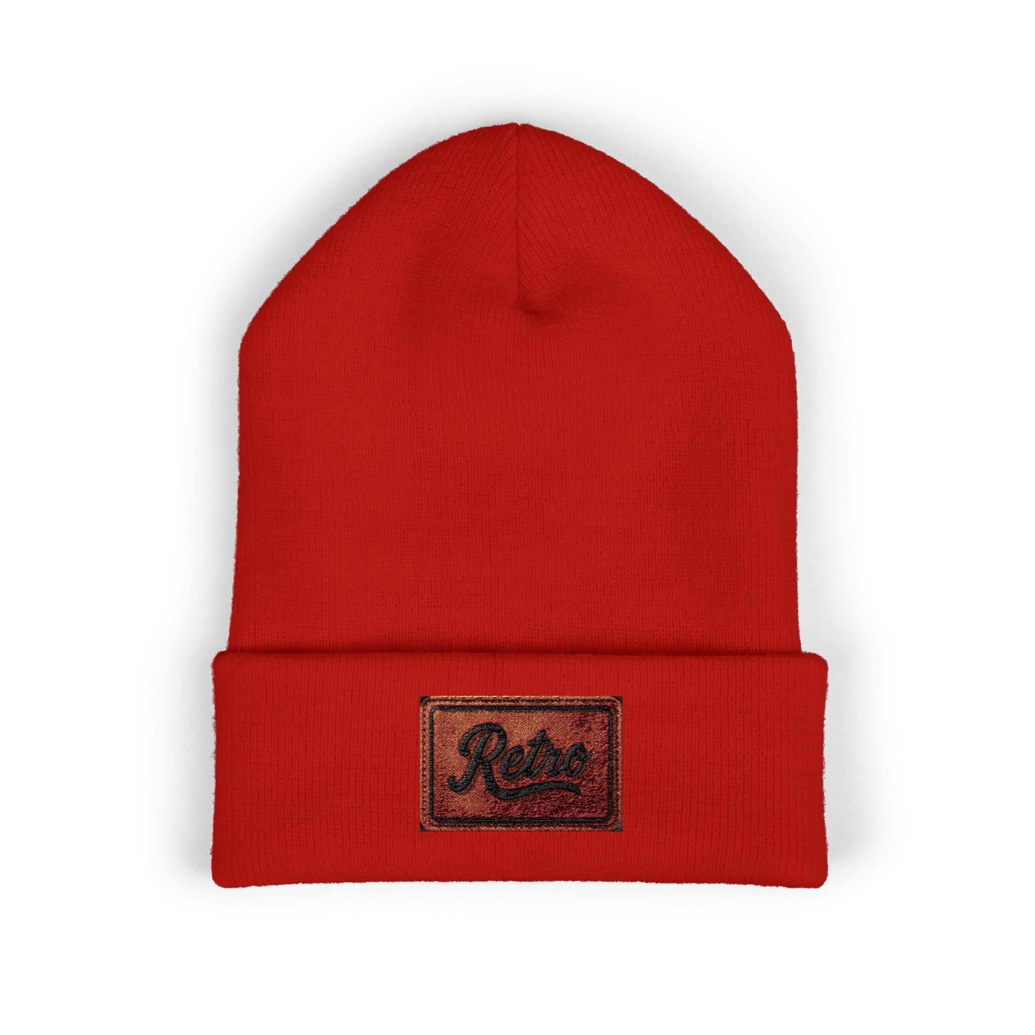 Embroidered 'Relax' Cuffed Beanie — Cozy Winter Knit Hat