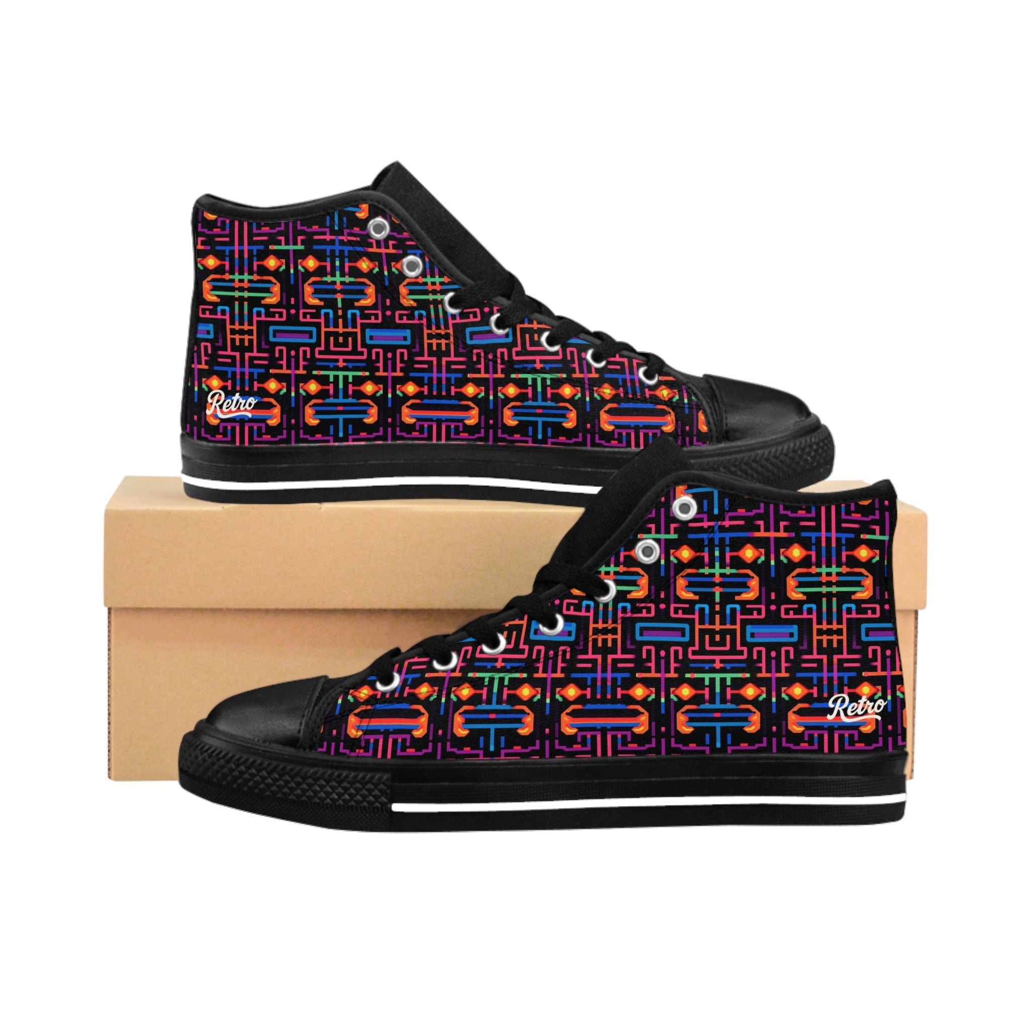Copy of Colorful High-Top Sneakers, Unique Artistic Footwear, Trendy Sneakers for Men, Eye-Catching Streetwear, Perfect Gift for All Occasions