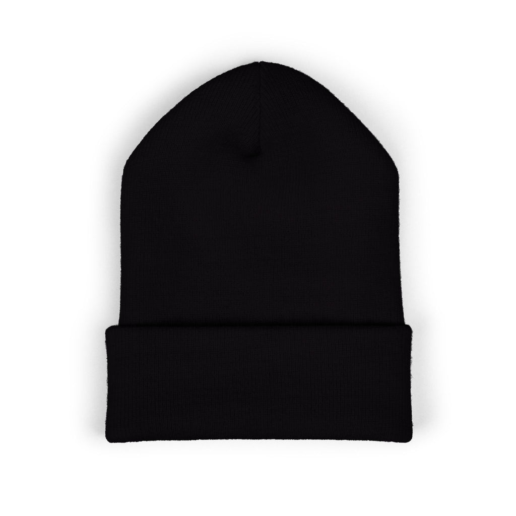 Embroidered 'Relax' Cuffed Beanie — Cozy Winter Knit Hat