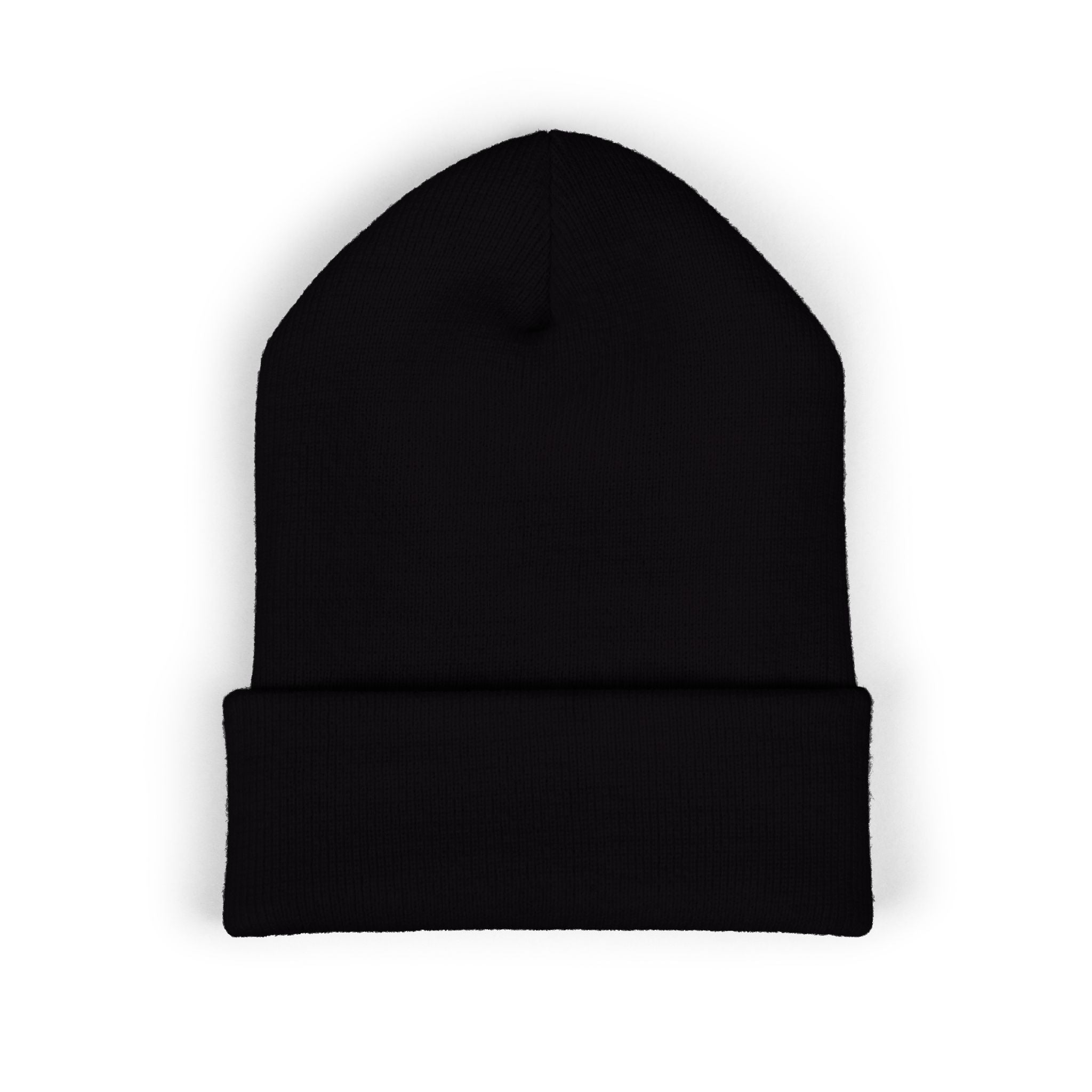 Embroidered 'Relax' Cuffed Beanie — Cozy Winter Knit Hat