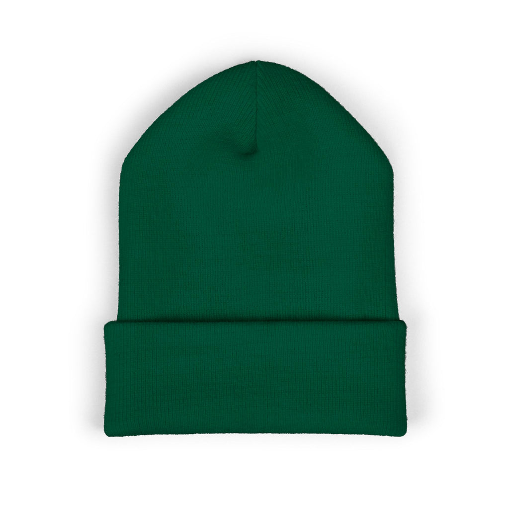 Embroidered 'Relax' Cuffed Beanie — Cozy Winter Knit Hat