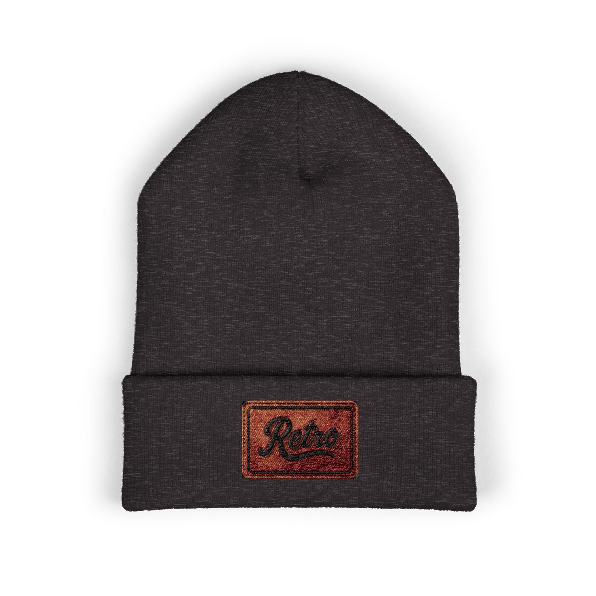 Embroidered 'Relax' Cuffed Beanie — Cozy Winter Knit Hat