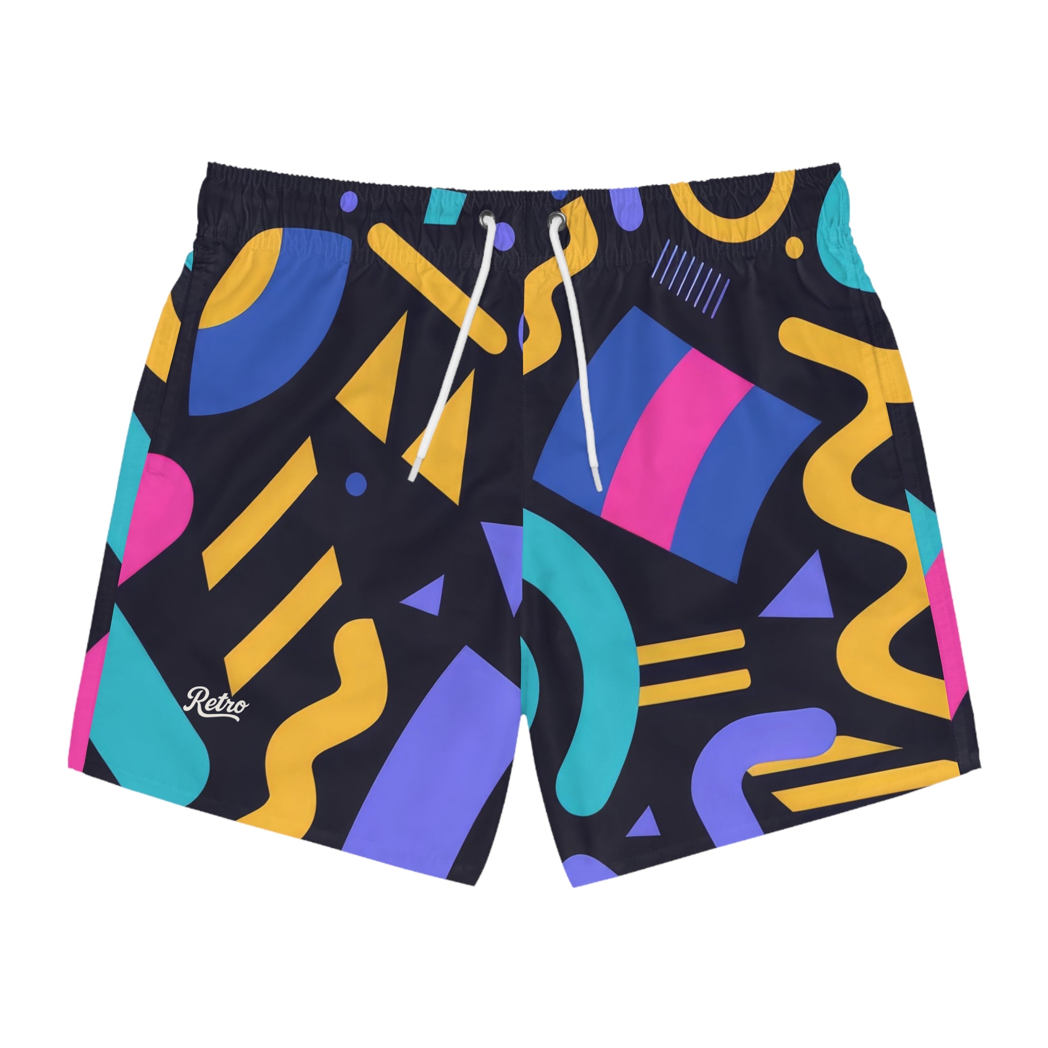 Vibrant Swim Trunks, Pool Party Shorts, Beachwear, Summer Essentials, Graphic Swimwear