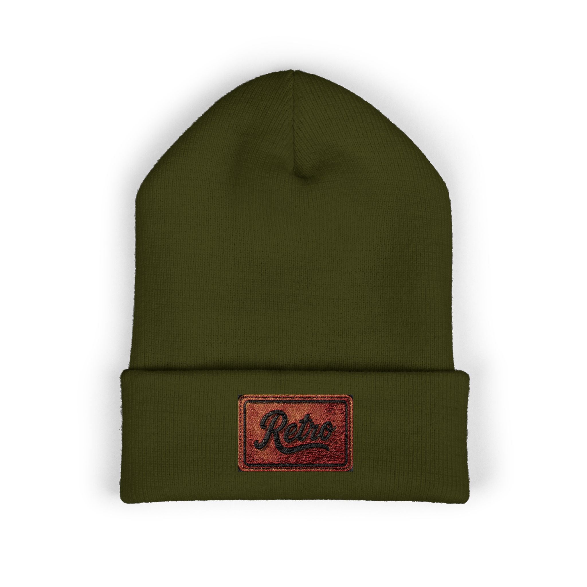Embroidered 'Relax' Cuffed Beanie — Cozy Winter Knit Hat