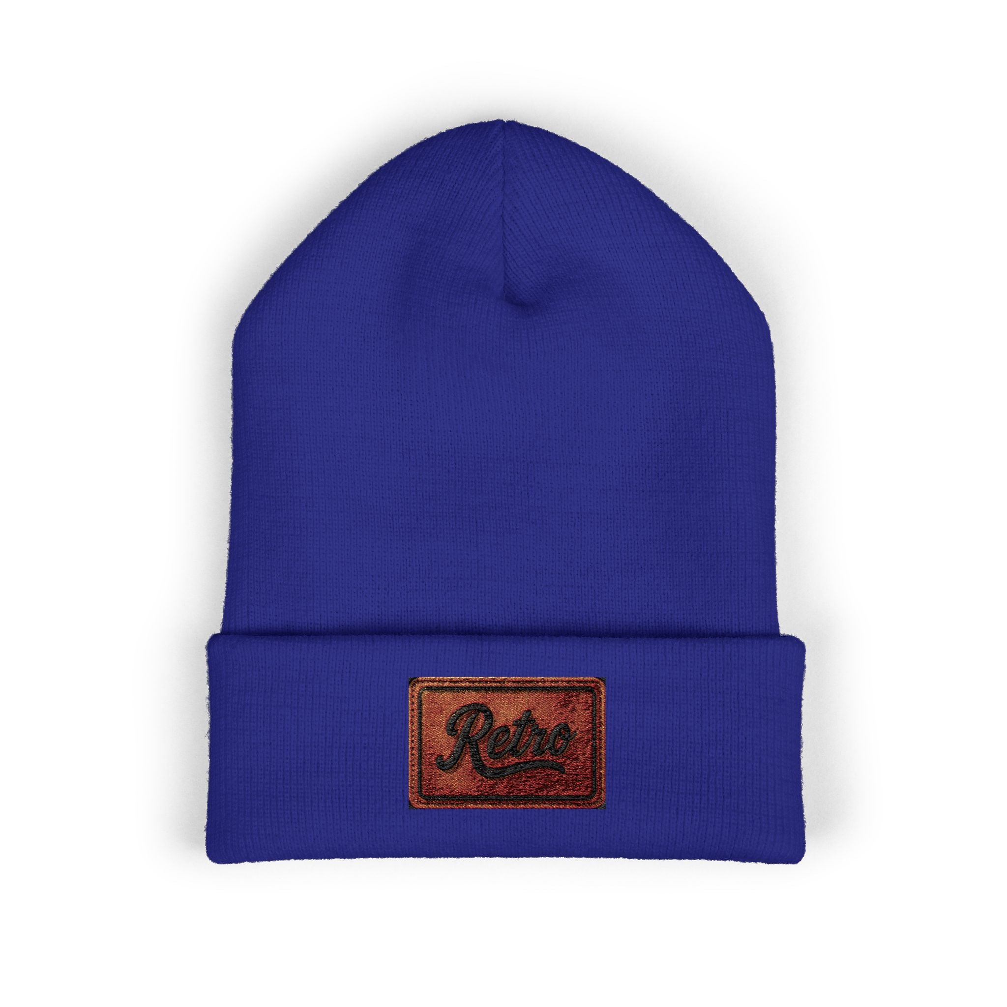 Embroidered 'Relax' Cuffed Beanie — Cozy Winter Knit Hat