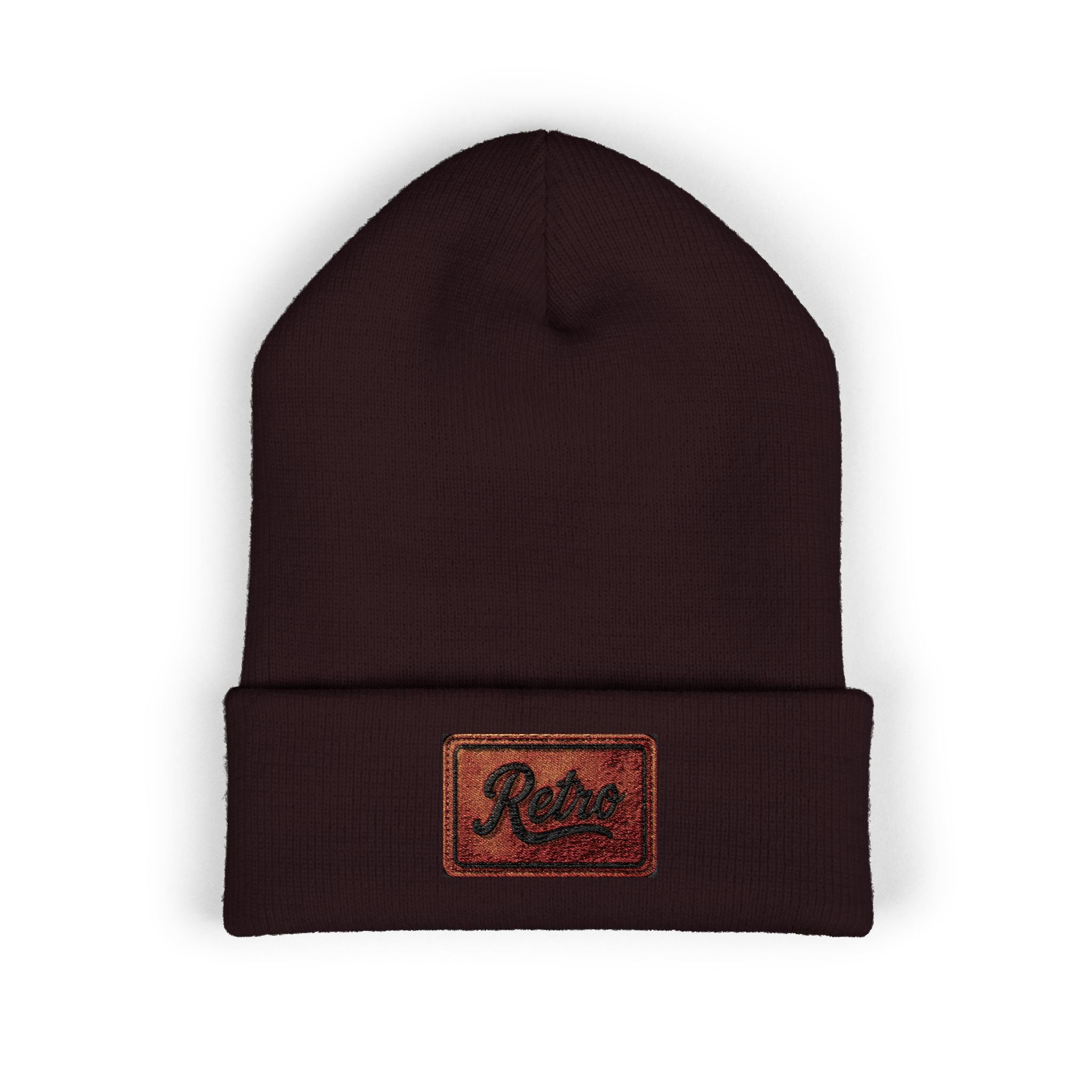 Embroidered 'Relax' Cuffed Beanie — Cozy Winter Knit Hat